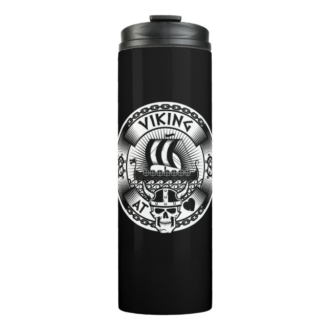 Wikinger im Herzen Thermosbecher (Vorderseite)
