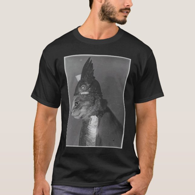 Wikinger-Katzenfotografie T-Shirt (Vorderseite)
