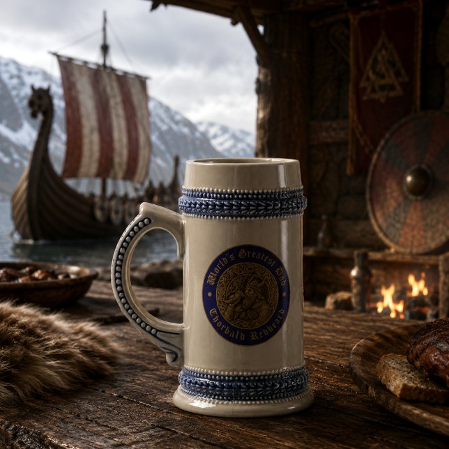 Wikinger Krieger größter Papa Bierglas (Von Creator hochgeladen)