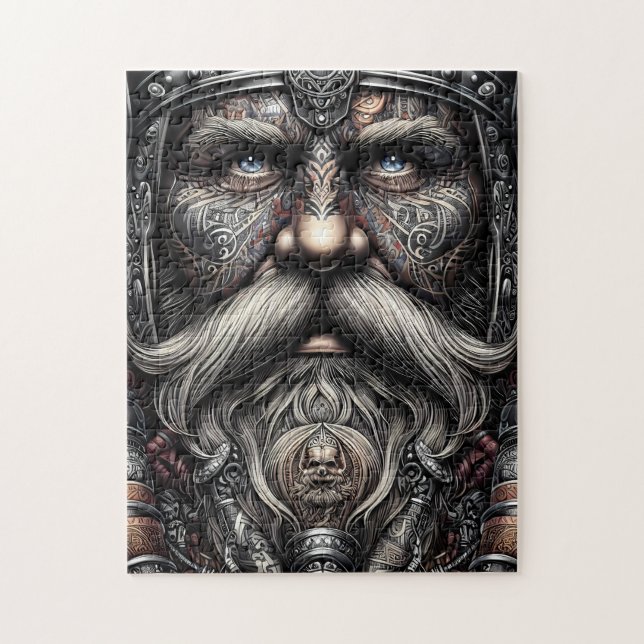 Wikinger-Krieger-Porträt 252-Teile-Puzzle Puzzle (Vertikal)