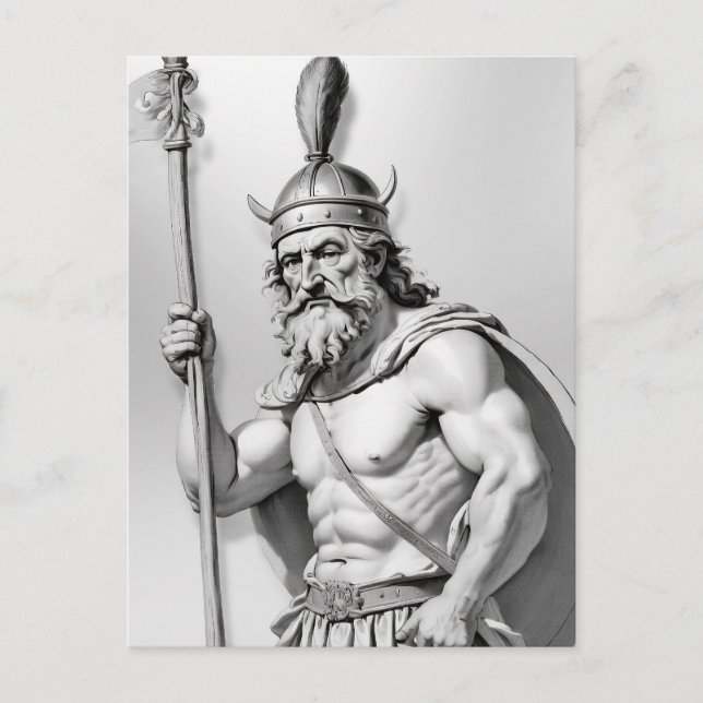 Wikinger-Krieger. Postkarte (Vorderseite)