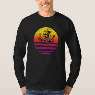 Wikinger-Langschiff Vintage Retro Keltisch Nordisc T-Shirt