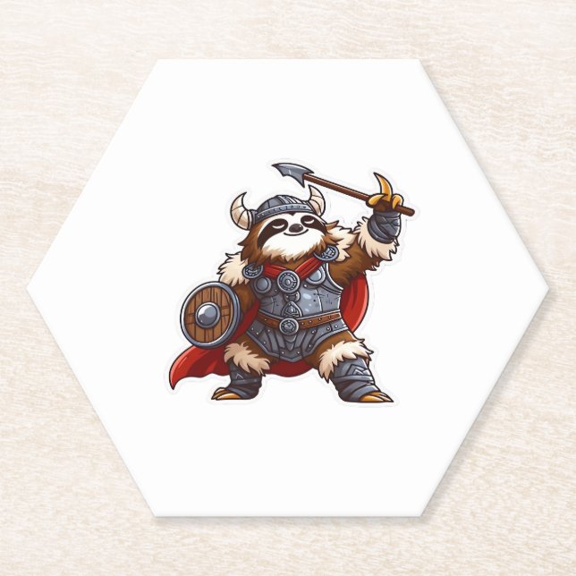 Wikinger Oversifizierter T - Shirt Untersetzer (Vorderseite)