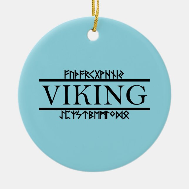 Wikinger-Runen-Ornamente Keramik Ornament (Vorne)