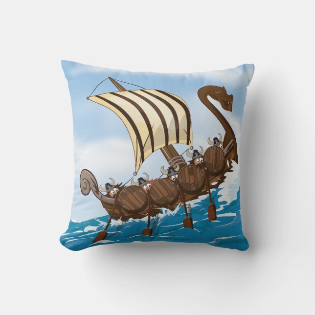 Wikinger-Schiff Kissen (Vorderseite)