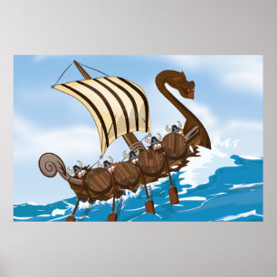 Wikinger-Schiff Poster