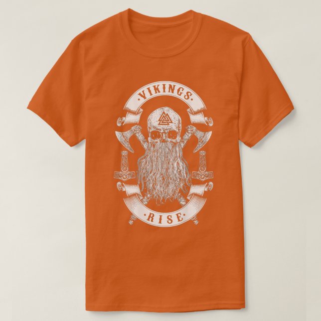 Wikinger steigern Wikingskulptur Thor T-Shirt (Design vorne)