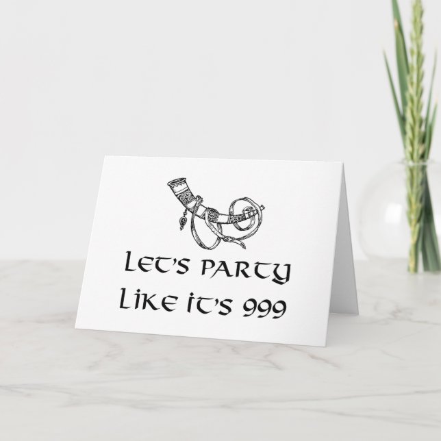 Wikinger Trinkhorn Geburtstag Karte (Vorderseite)