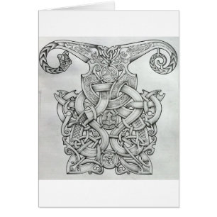 WIKINGER U. OSEBERG KNÜPFARBEIT-ENTWURF