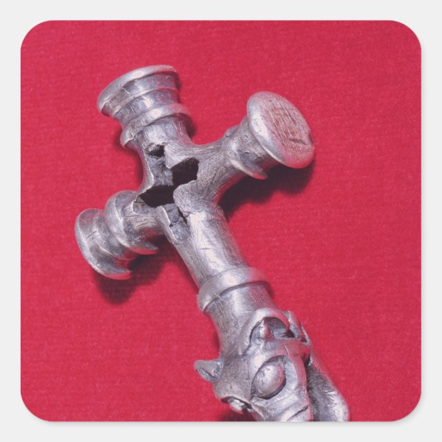Wikingeramulet in Form eines Kreuzes Quadratischer Aufkleber (Vorderseite)