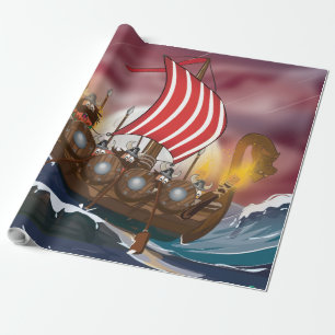 Wikingereinfloot Geschenkpapier