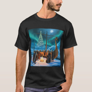 Wikingers Weihnachtsfeuer T-Shirt