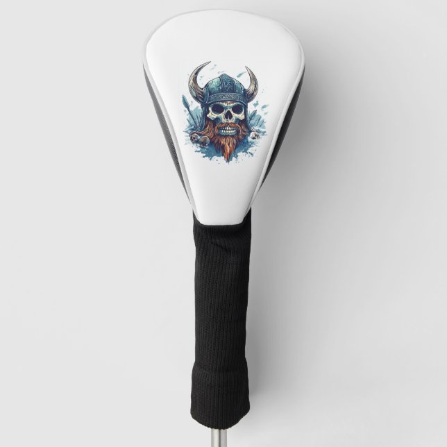 Wikingerschädel Berserker Golf Headcover (Vorderseite)