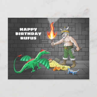 Wikingerschatzsuche Alles Gute zum Geburtstag Postkarte