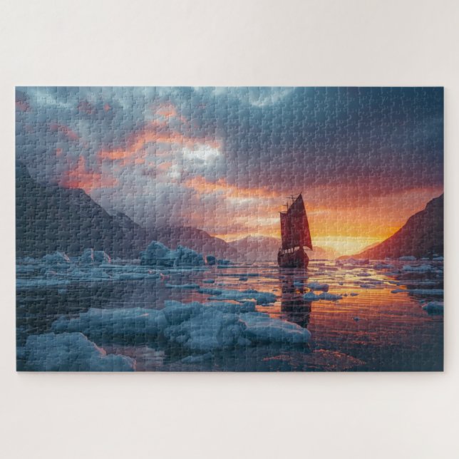 Wikingerschiff Eisfjord Puzzle (Horizontal)