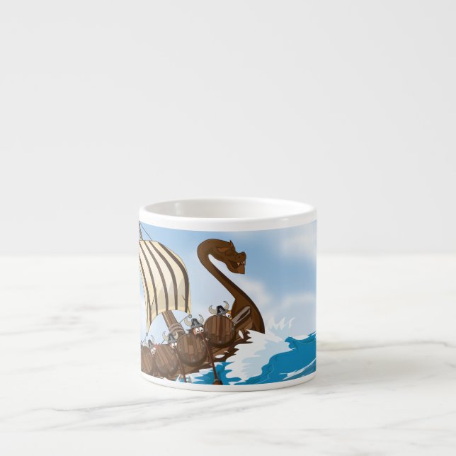 Wikingerschiff Espressotasse (Vorderseite)