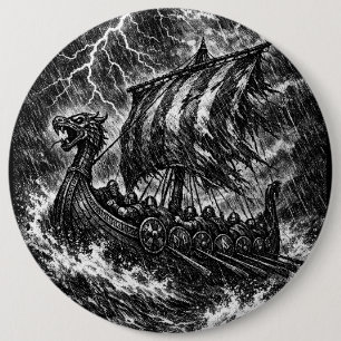Wikingerschiff im Sturm — Ink Saga Art Button
