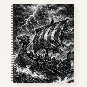 Wikingerschiff im Sturm — Ink Saga Art Notizbuch