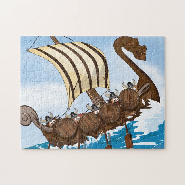 Wikingerschiff Puzzle (Horizontal)
