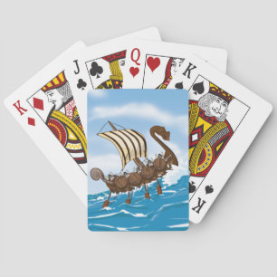 Wikingerschiff Spielkarten