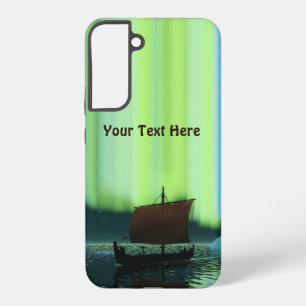 Wikingerschiff unter dem Nordlicht Samsung Galaxy Hülle