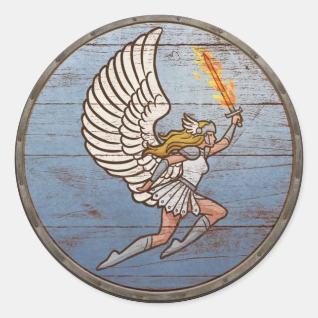 Wikingerschild-Aufkleber - Valkyrie Runder Aufkleber (Vorderseite)