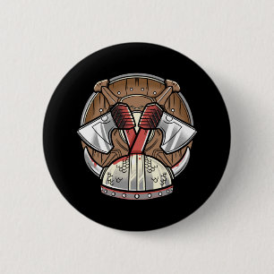 Wikingerschild - Krieger-Logo Button