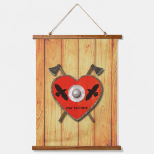 Wikingerschild - Ravens Wandteppich Mit Holzrahmen