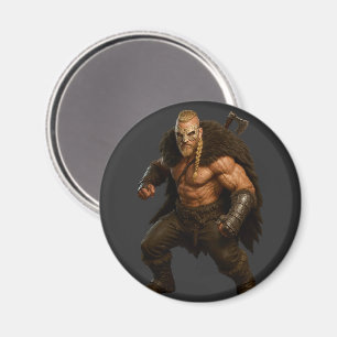 Wikingischer Barbarenheld-Magnet Magnet
