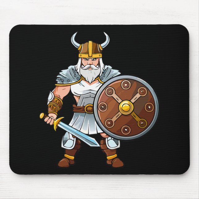 Wikingischer oder gallischer Krieger Mousepad (Vorne)