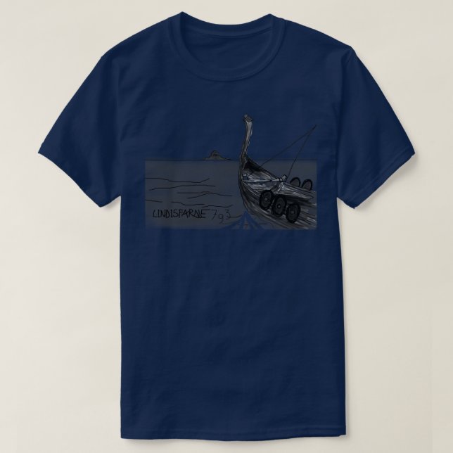 Wikings Zuganing at Lindisfarne by 9BH T-Shirt (Design vorne)