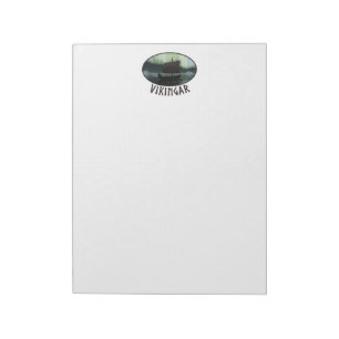 Wikingschiff und Nordlichter Notizblock