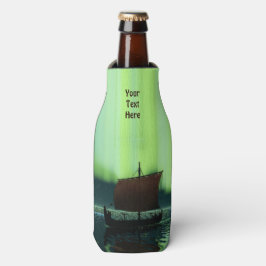 Wikingschiff unter Nordlicht Flaschenkühler