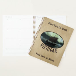 Wikingschiff unter Nordlicht Planer