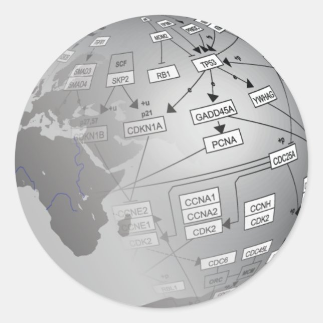 WikiPathways-Logo Runder Aufkleber (Vorderseite)