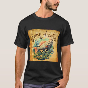 Wikstroem Schweden Angeln 2019 Flagge Fisch Berge T-Shirt