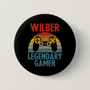 Wilber Geschenkname Personalisiert Lustig Gaming G Button