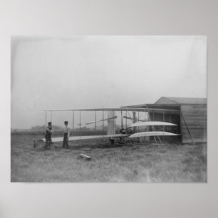 Wilbur & Orville Wright, 2. motorgetriebene Maschi Poster