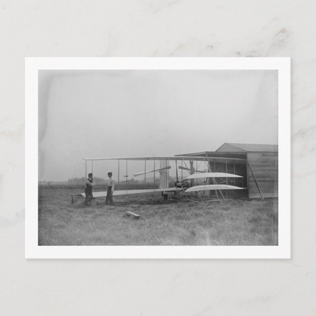 Wilbur & Orville Wright, 2. motorgetriebene Maschi Postkarte (Vorderseite)