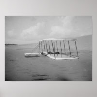 Wilbur Wright in einer anfälligen Position zu