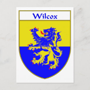 Wilcox-Wappen/Familienwappen Postkarte