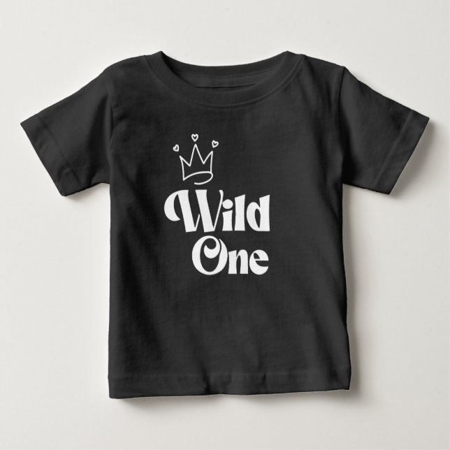 Wild 1. Geburtstag Wilde Dinge Baby T-shirt (Vorderseite)