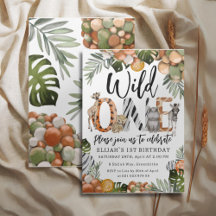 Wild 1. Geburtstagseinladung