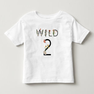 Wild 2 Wildblumen 2. Geburtstag Kleinkind T-shirt