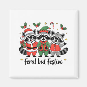 Wild aber festlich lustiges Weihnachten Süßer Wasc Magnet