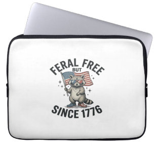 Wild aber frei seit 1776 Waschbär Patriotisches Sh Laptopschutzhülle