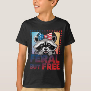 Wild, aber Sommer-Waschbär-Feuerwerk 4. Juli-Bogen T-Shirt