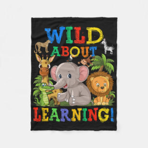 Wild About Learning Safari-Tiere Dschungel Byck To Fleecedecke