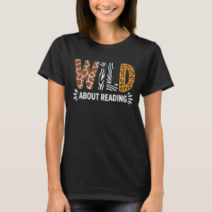 Wild About Reading Buch Tier Kinderbuch Tee
