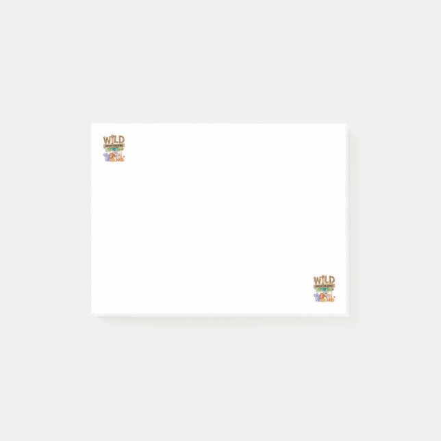 Wild About Reading Leopardendruck Süßes Zoo-Tier Post-it Klebezettel (Vorderseite)